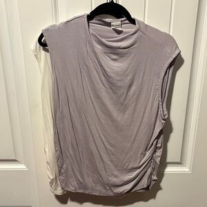 No Boundaries Lavender and White Muscle Tee